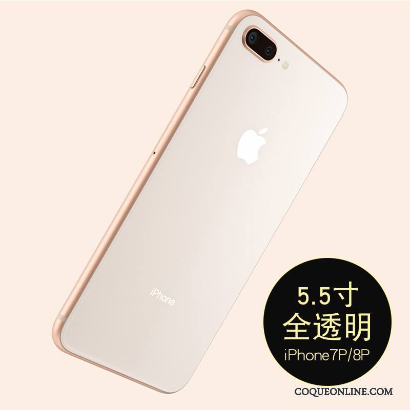 iPhone 8 Plus Fluide Doux Transparent Silicone Étui Coque De Téléphone Très Mince Tout Compris