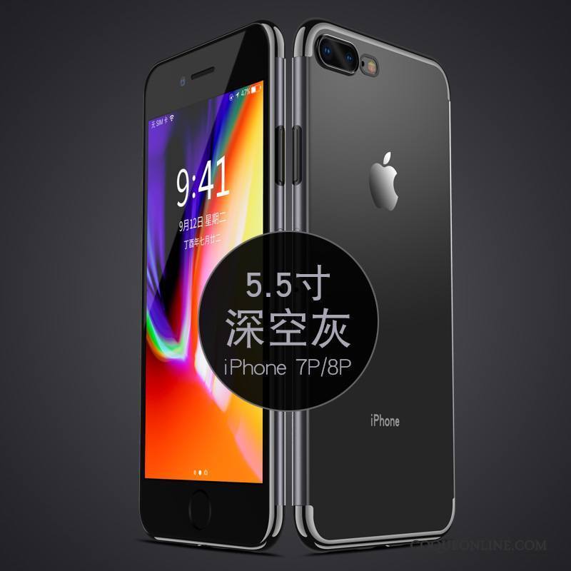 iPhone 8 Plus Fluide Doux Transparent Silicone Étui Coque De Téléphone Très Mince Tout Compris