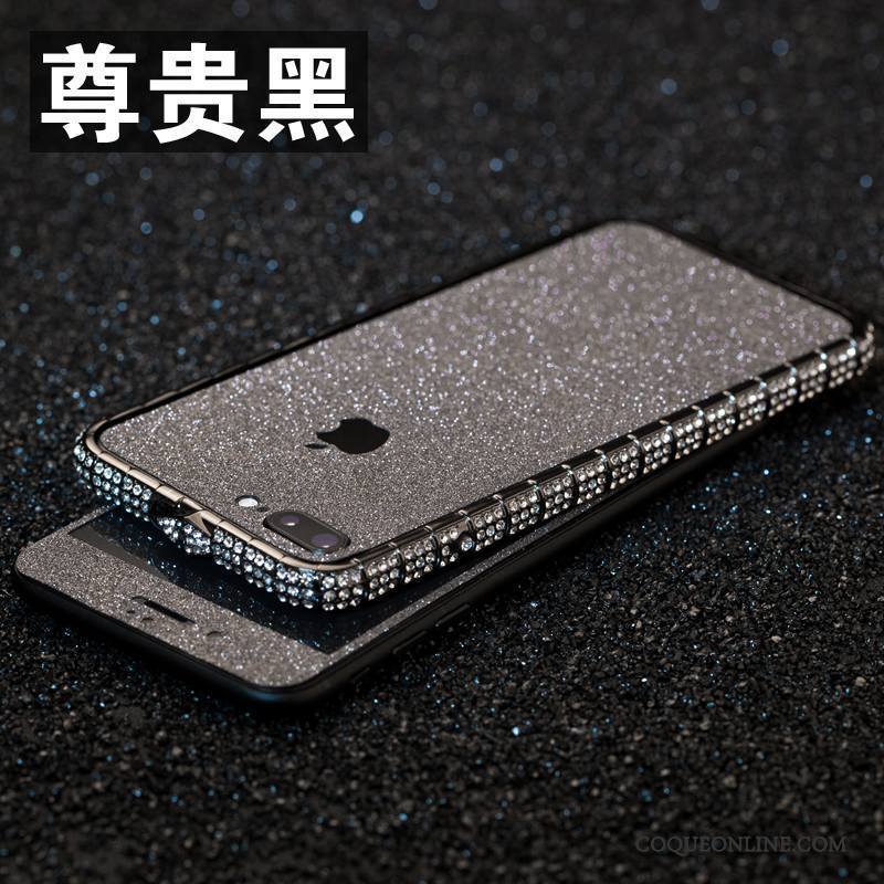 iPhone 8 Plus Incassable Coque Protection Nouveau Étui Border Strass