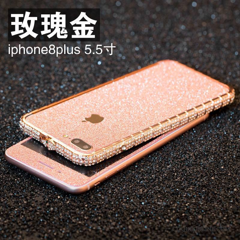 iPhone 8 Plus Incassable Coque Protection Nouveau Étui Border Strass