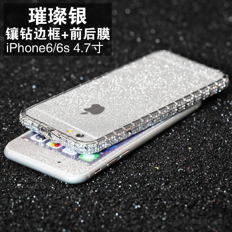 iPhone 8 Plus Incassable Coque Protection Nouveau Étui Border Strass