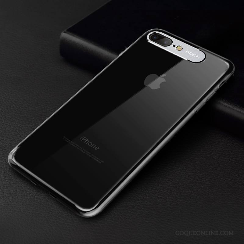 iPhone 8 Plus Légère Étui Silicone Coque De Téléphone Tout Compris Noir Tendance