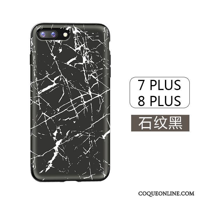 iPhone 8 Plus Nouveau Coque De Téléphone Tout Compris Silicone Noir Incassable Grain De Bois