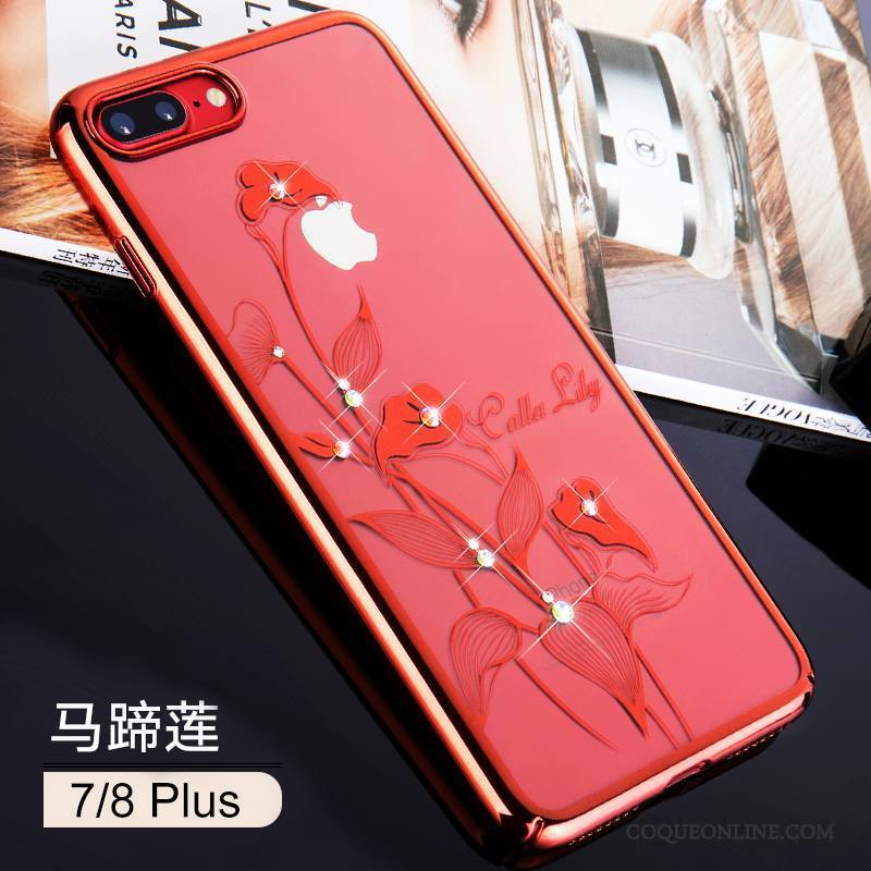 iPhone 8 Plus Or Rose Strass Luxe Coque De Téléphone Tendance Étui Nouveau