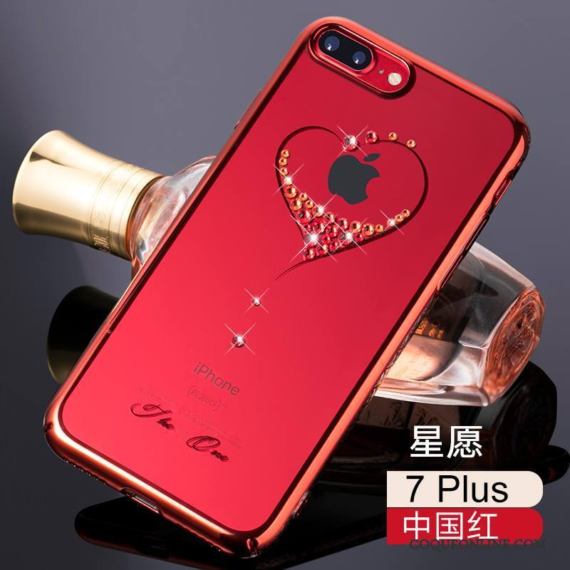 iPhone 8 Plus Or Rose Strass Luxe Coque De Téléphone Tendance Étui Nouveau