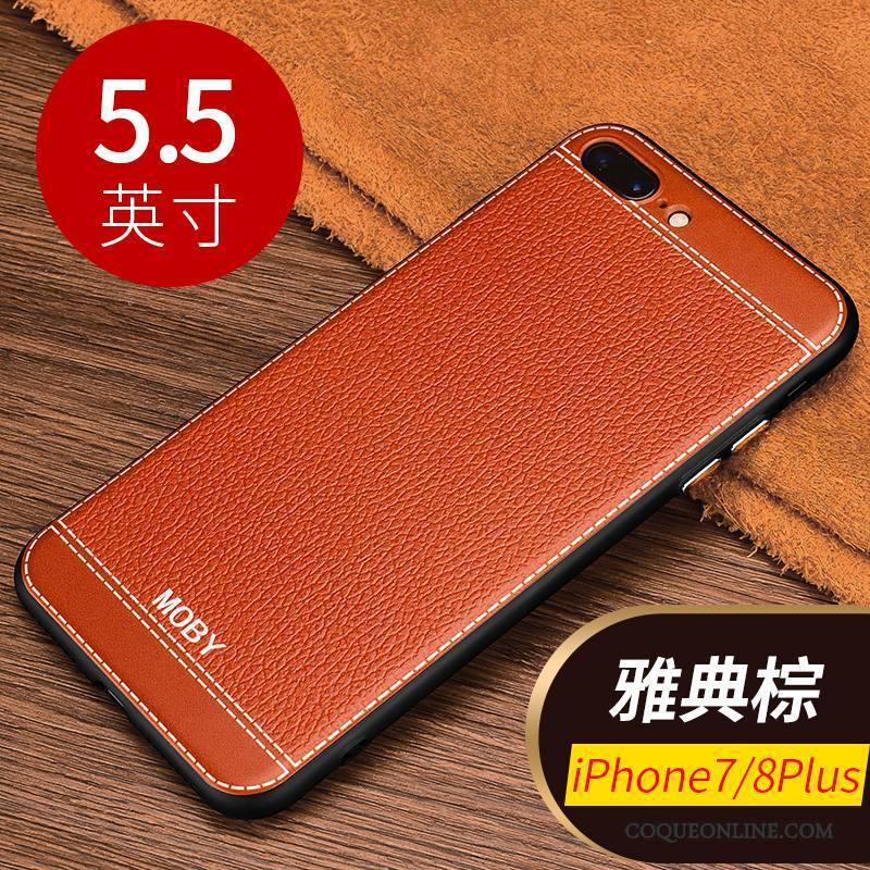 iPhone 8 Plus Protection Silicone Tout Compris Fluide Doux Incassable Tendance Coque De Téléphone