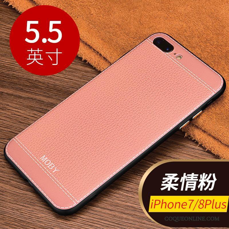 iPhone 8 Plus Protection Silicone Tout Compris Fluide Doux Incassable Tendance Coque De Téléphone