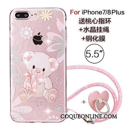 iPhone 8 Plus Rose Coque De Téléphone Nouveau Marque De Tendance Ornements Suspendus