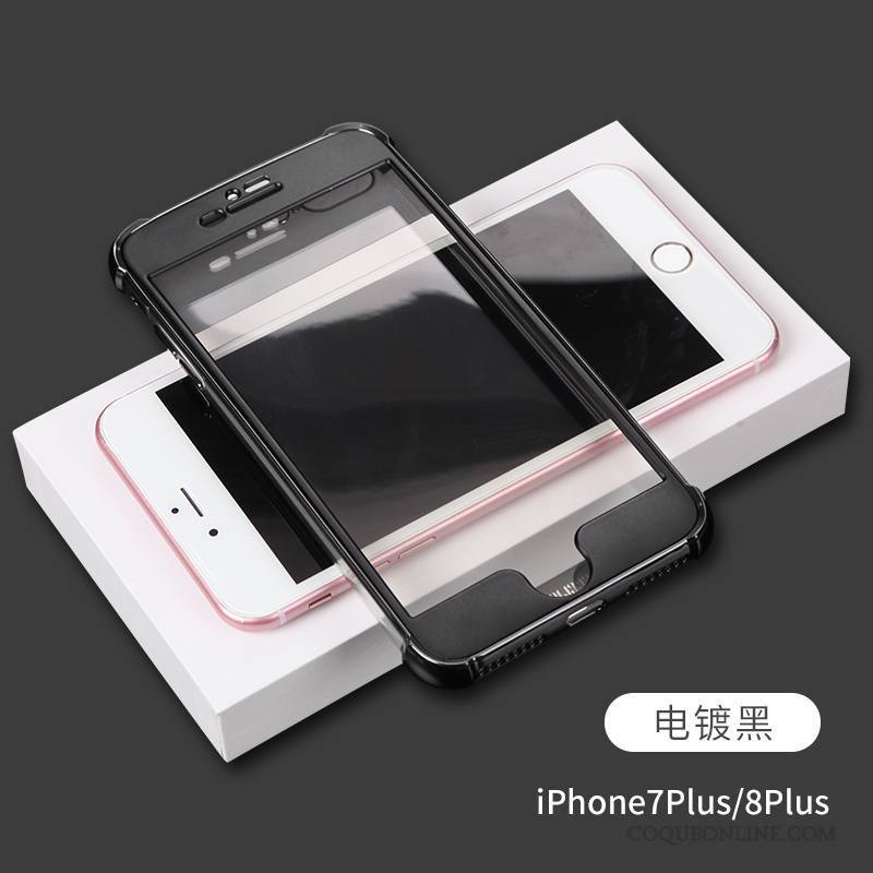 iPhone 8 Plus Rose Incassable Transparent Ballon Tout Compris Silicone Coque De Téléphone