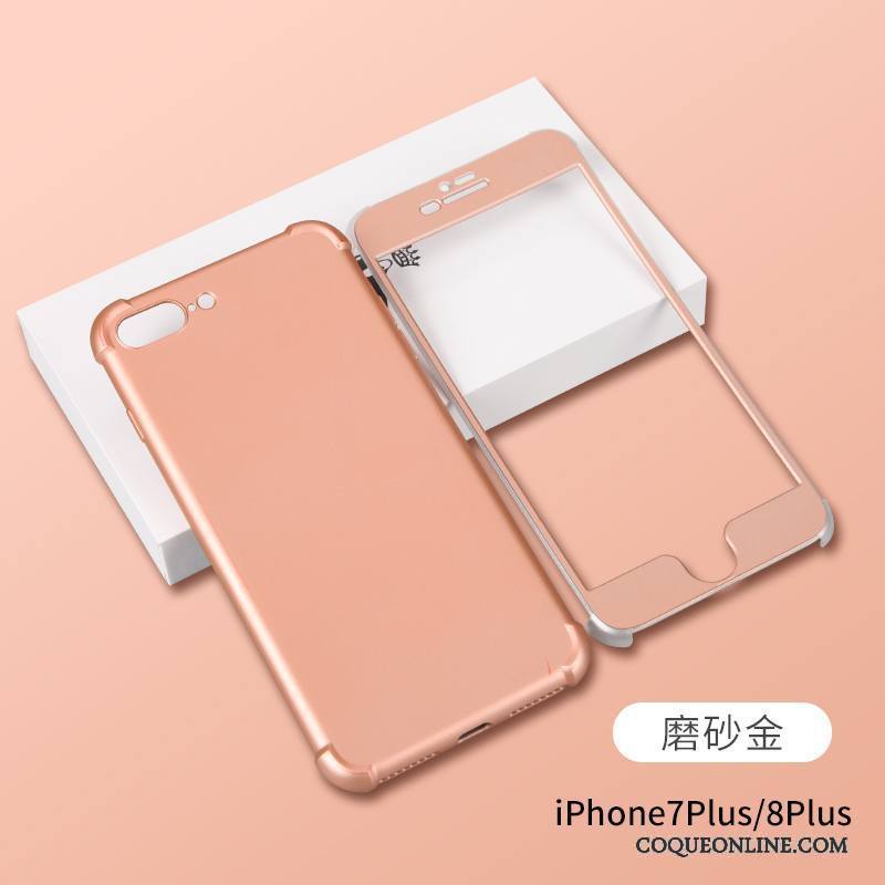 iPhone 8 Plus Rose Incassable Transparent Ballon Tout Compris Silicone Coque De Téléphone