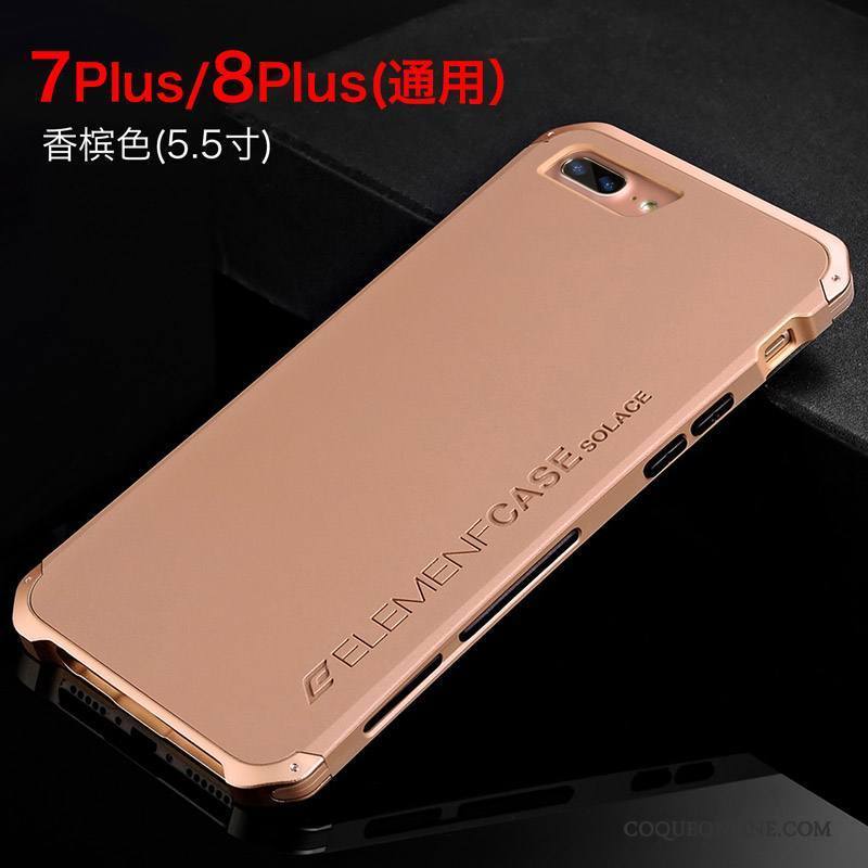 iPhone 8 Plus Rouge Tendance Nouveau Coque De Téléphone Border Métal Incassable