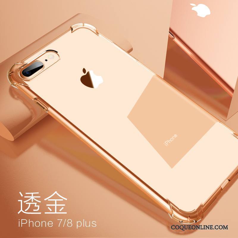 iPhone 8 Plus Silicone Coque De Téléphone Or Pu Incassable Ballon Tout Compris