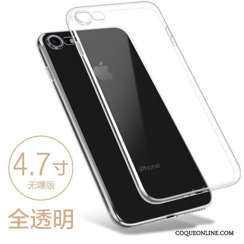 iPhone 8 Plus Silicone Tout Compris Coque Fluide Doux Or Transparent Très Mince