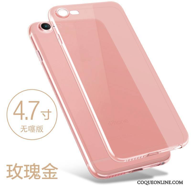 iPhone 8 Plus Silicone Tout Compris Coque Fluide Doux Or Transparent Très Mince