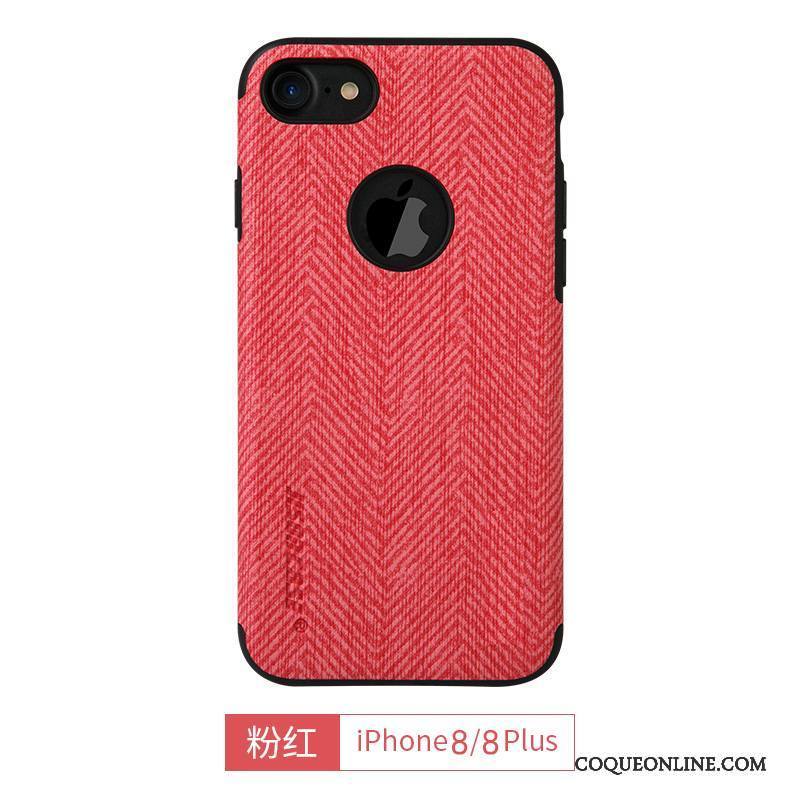 iPhone 8 Plus Simple Kaki Rouge Étui Protection Coque De Téléphone Silicone