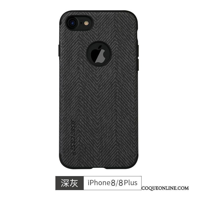 iPhone 8 Plus Simple Kaki Rouge Étui Protection Coque De Téléphone Silicone