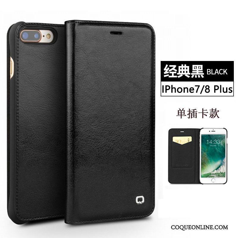 iPhone 8 Plus Téléphone Portable Protection Business Coque De Téléphone Étui En Cuir Housse Cuir Véritable