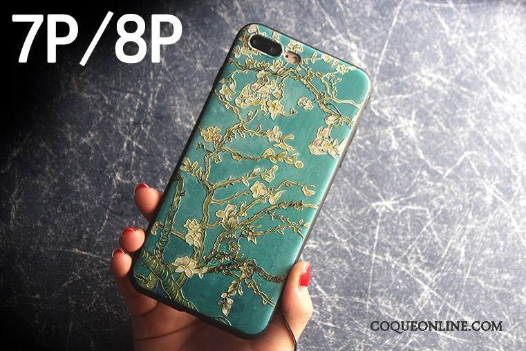 iPhone 8 Plus Vert Ornements Suspendus Coque De Téléphone Incassable Protection Tout Compris Étui