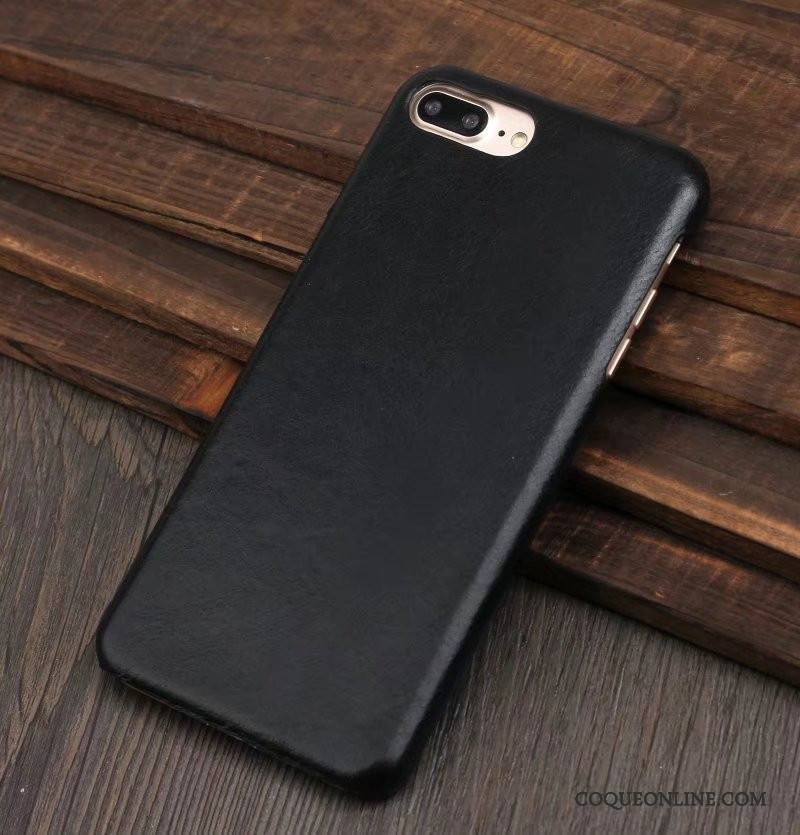 iPhone 8 Plus Étui Coque De Téléphone Étui En Cuir Protection Cuir Véritable Business Marron