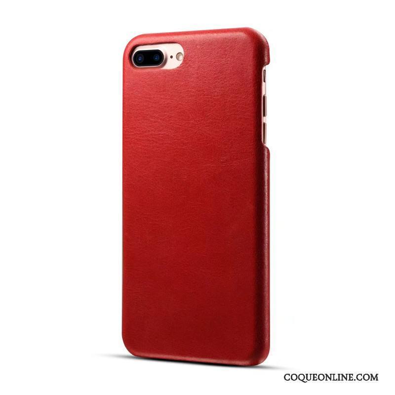 iPhone 8 Plus Étui Coque De Téléphone Étui En Cuir Protection Cuir Véritable Business Marron