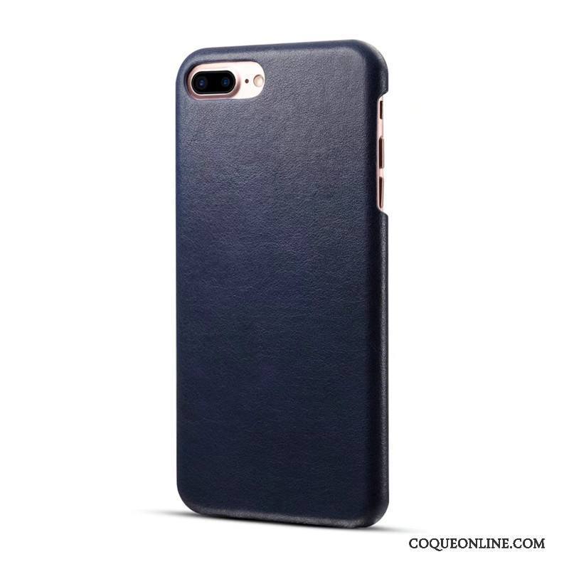 iPhone 8 Plus Étui Coque De Téléphone Étui En Cuir Protection Cuir Véritable Business Marron