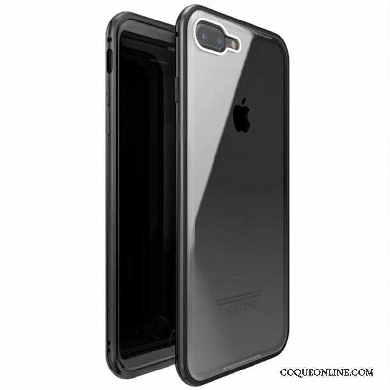 iPhone 8 Plus Étui Métal Personnalité Coque De Téléphone Rouge Incassable Créatif