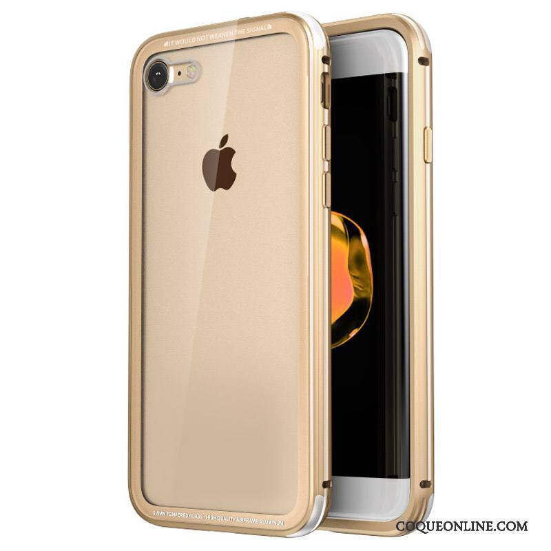 iPhone 8 Protection Couvercle Arrière Étui Coque De Téléphone Métal Rouge Tout Compris