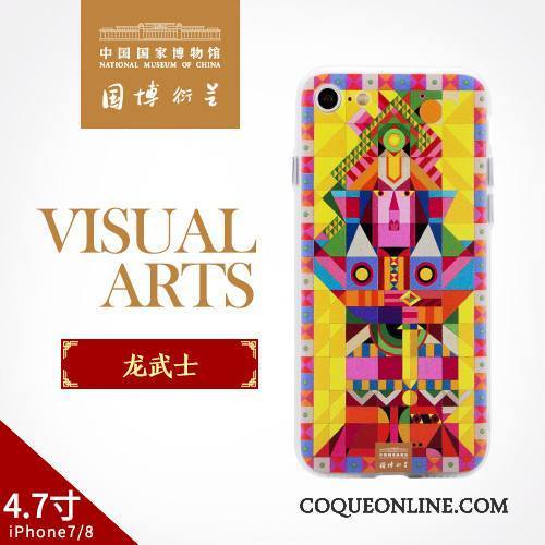 iPhone 8 Protection Étui Art Coque De Téléphone Rouge Style Chinois