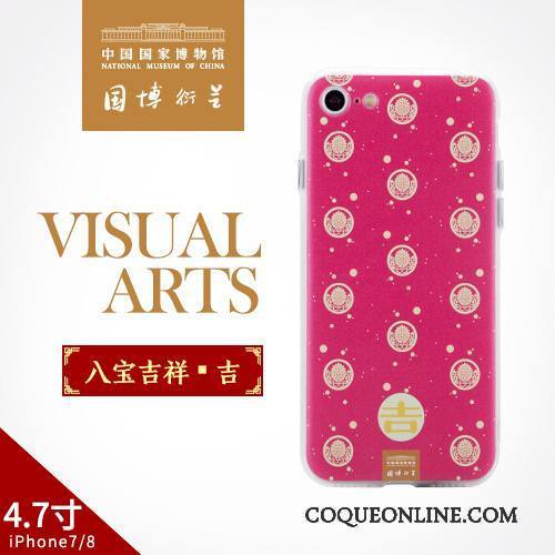 iPhone 8 Protection Étui Art Coque De Téléphone Rouge Style Chinois