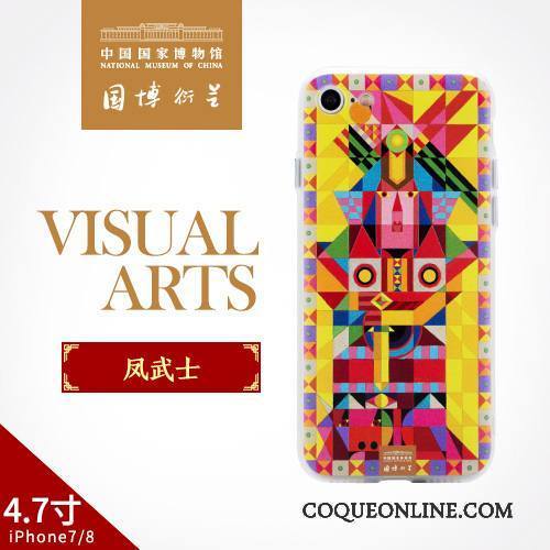 iPhone 8 Protection Étui Art Coque De Téléphone Rouge Style Chinois