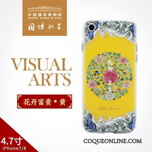 iPhone 8 Protection Étui Art Coque De Téléphone Rouge Style Chinois