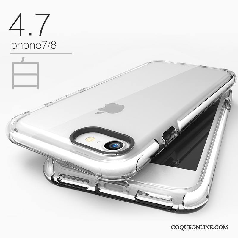 iPhone 8 Rose Transparent Incassable Étui Coque De Téléphone Nouveau Fluide Doux