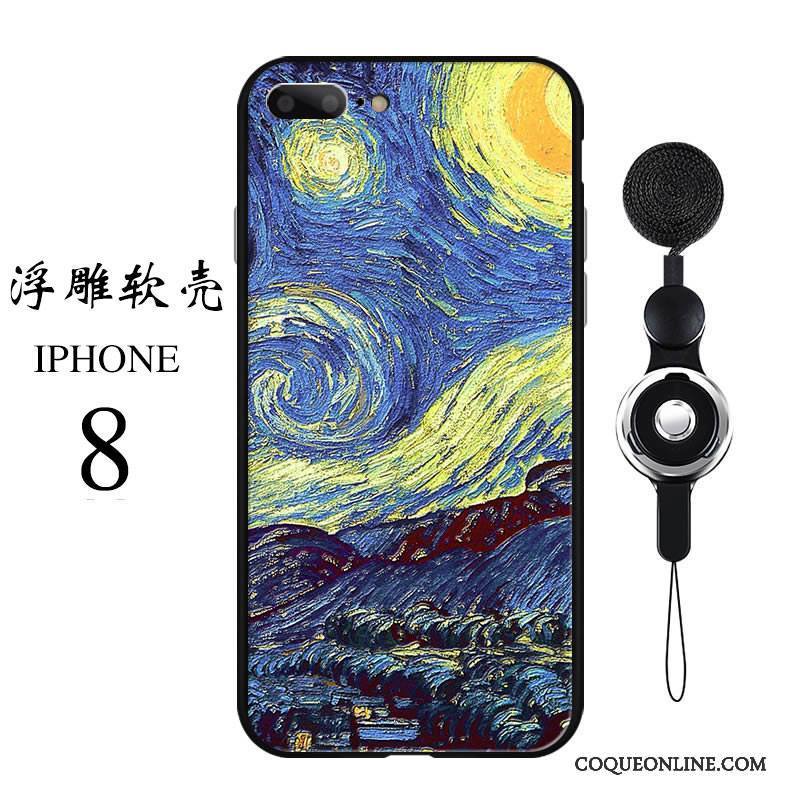 iPhone 8 Silicone Incassable Tout Compris Coque De Téléphone Fluide Doux Nouveau Créatif