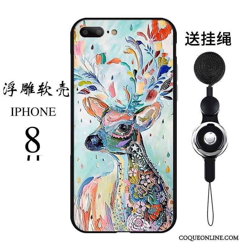 iPhone 8 Silicone Incassable Tout Compris Coque De Téléphone Fluide Doux Nouveau Créatif