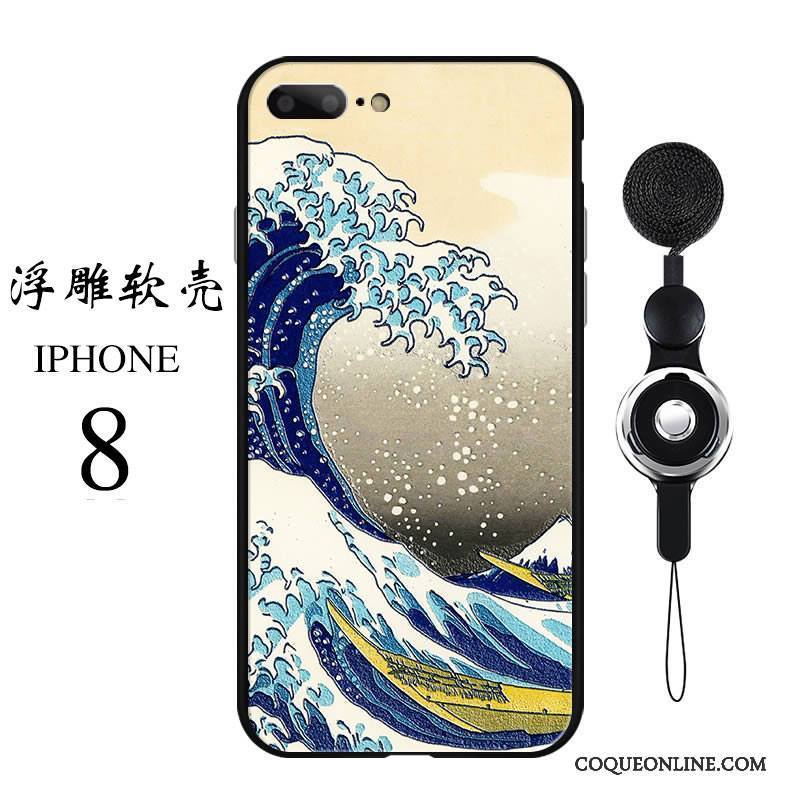 iPhone 8 Silicone Incassable Tout Compris Coque De Téléphone Fluide Doux Nouveau Créatif