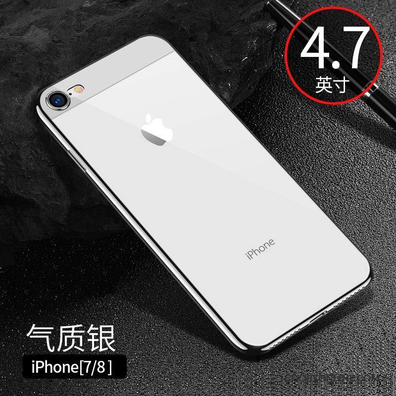 iPhone 8 Silicone Noir Étui Coque Incassable Fluide Doux Transparent