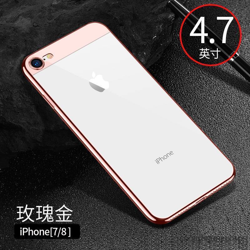 iPhone 8 Silicone Noir Étui Coque Incassable Fluide Doux Transparent