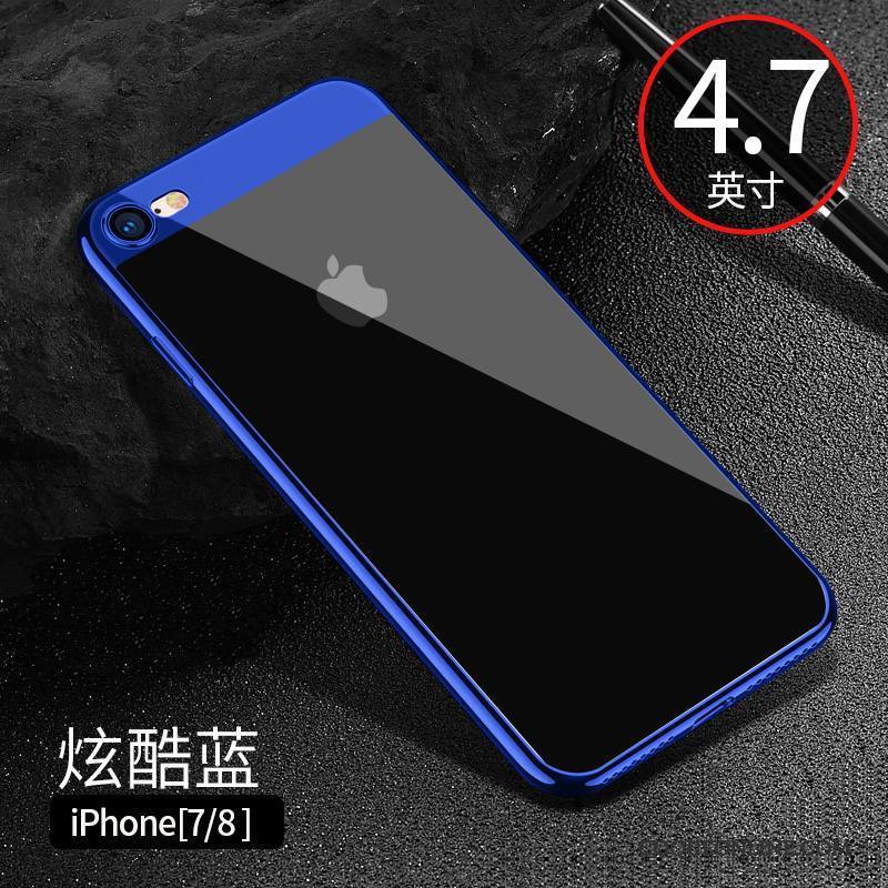 iPhone 8 Silicone Noir Étui Coque Incassable Fluide Doux Transparent