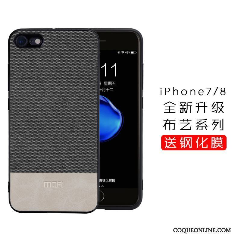 iPhone 8 Silicone Tissu Coque De Téléphone Marque De Tendance Étui Tout Compris Incassable