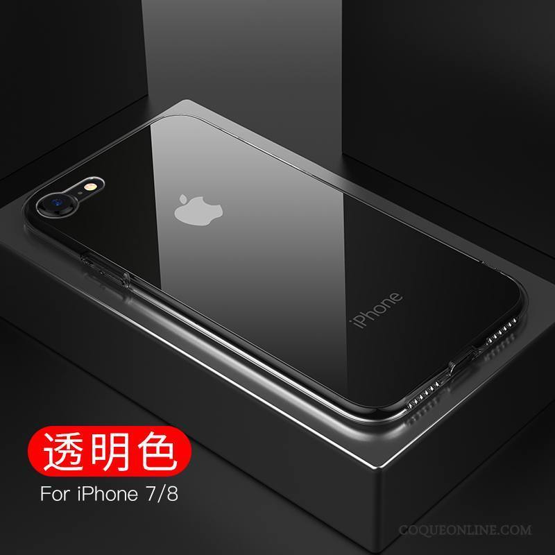 iPhone 8 Tout Compris Très Mince Noir Nouveau Coque De Téléphone Modèle Marque De Tendance