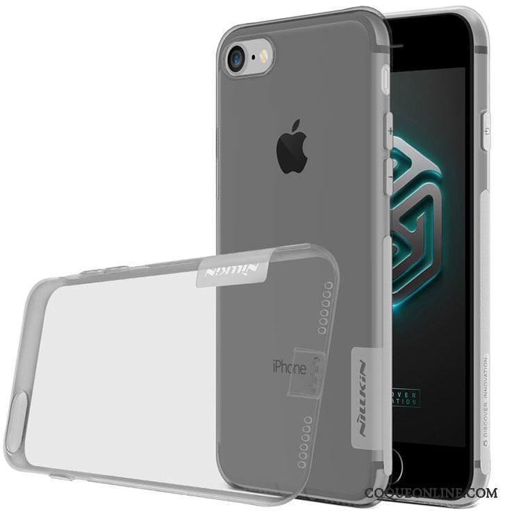 iPhone 8 Transparent Coque Carte Bleu Étui Incassable Fluide Doux