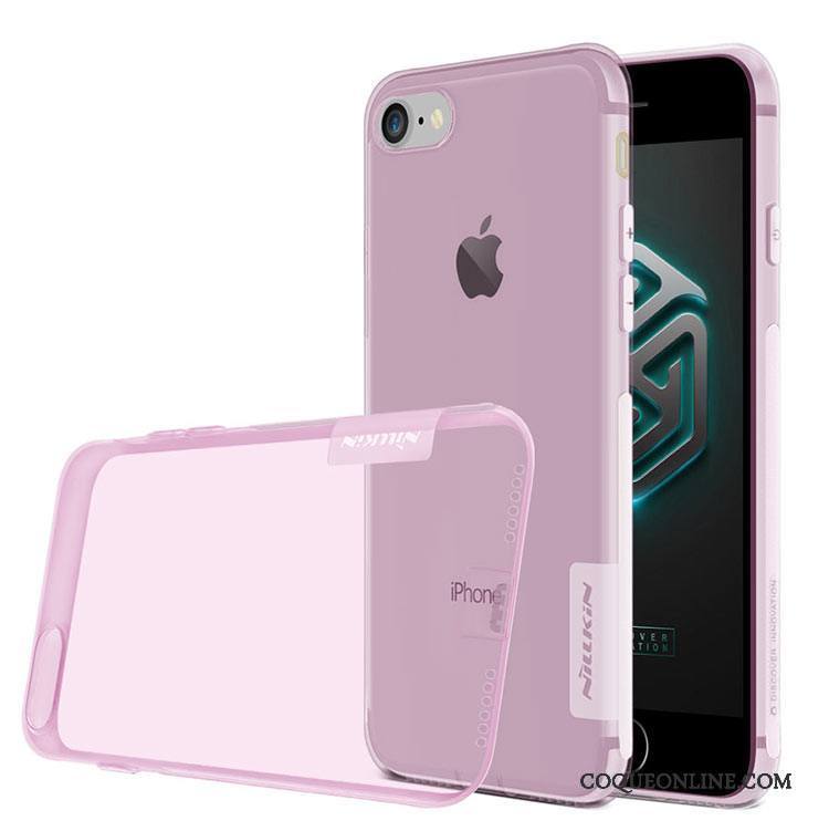 iPhone 8 Transparent Coque Carte Bleu Étui Incassable Fluide Doux