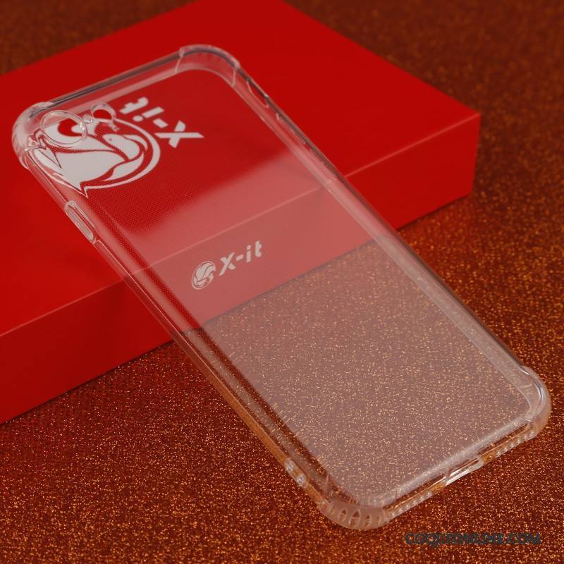 iPhone 8 Transparent Or Rose Étui Coque De Téléphone Fluide Doux Silicone Incassable
