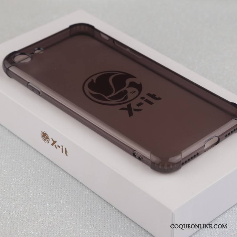 iPhone 8 Transparent Or Rose Étui Coque De Téléphone Fluide Doux Silicone Incassable