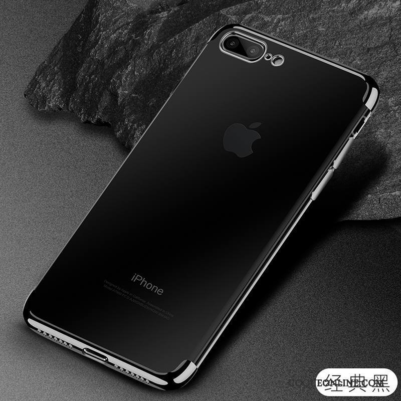 iPhone 8 Très Mince Coque De Téléphone Transparent Fluide Doux Bleu Incassable Silicone
