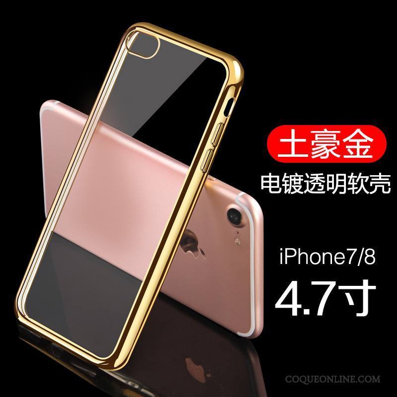 iPhone 8 Téléphone Portable Très Mince Rouge Coque De Téléphone Étui Placage