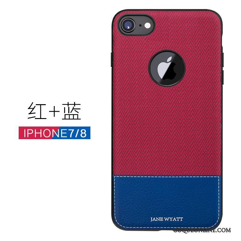 iPhone 8 Étui En Cuir Luxe Nouveau Or Coque De Téléphone Rouge Incassable