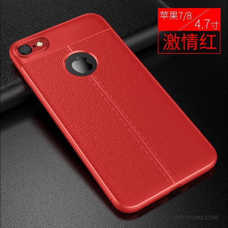 iPhone 8 Étui Silicone Gris Coque Modèle Fleurie Cuir Incassable