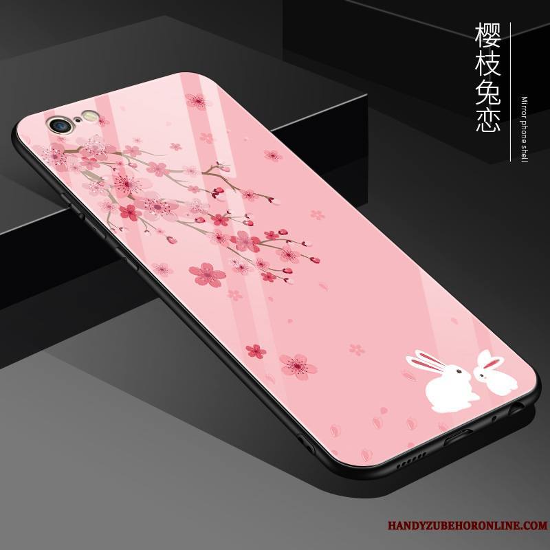iPhone Se 2020 Coque Protection Nouveau Étui Silicone Net Rouge Rose Créatif