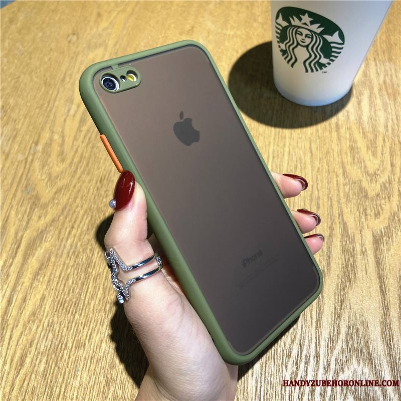 iPhone Se 2020 Délavé En Daim Tout Compris Europe Coque De Téléphone Silicone Vert Simple